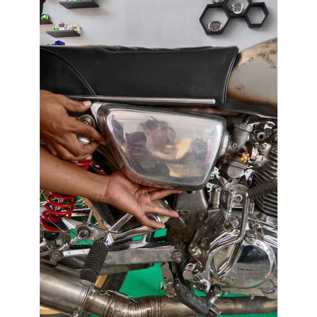 Bok Aki CB200 Bahan Almunium Tebal Box Accu Tangki CB 200