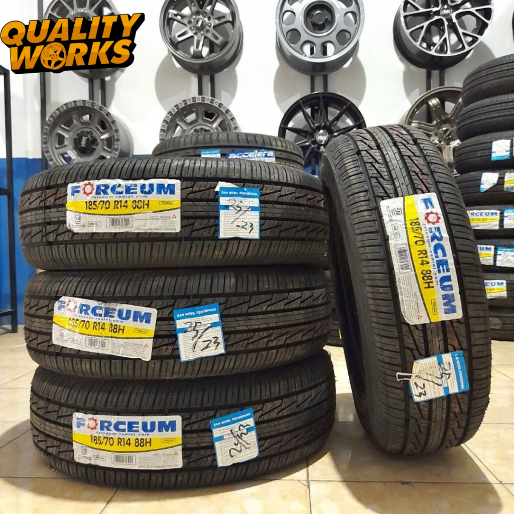 Ban Mobil Radial Tubles Ring 14 Ukuran 185/70 R14 - R14 185/70 Merk Forceum Trideka - Toko Ban Murah