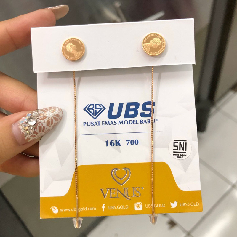 KP5- ANTING TERUSAN KOIN UBS 2.17GR KADAR 700 PANJANG 7,8CM
