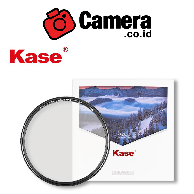Kase KW Revolution Magnetic CPL Filter Silver Frame Filter lensa kamera