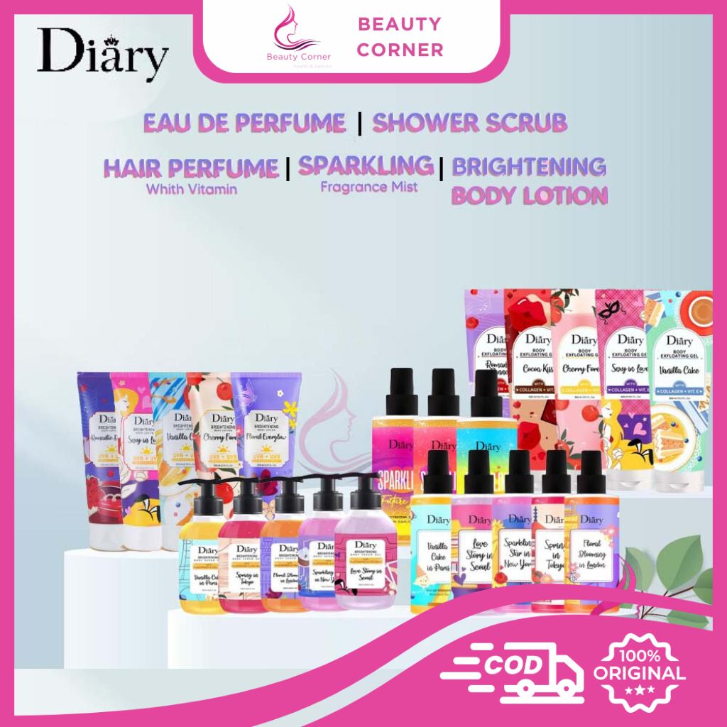 Diary Eau De Parfume | Body Serum Gel | Shower Scrub | Exfoliating Gel | Body Lotion | Hair Perfume