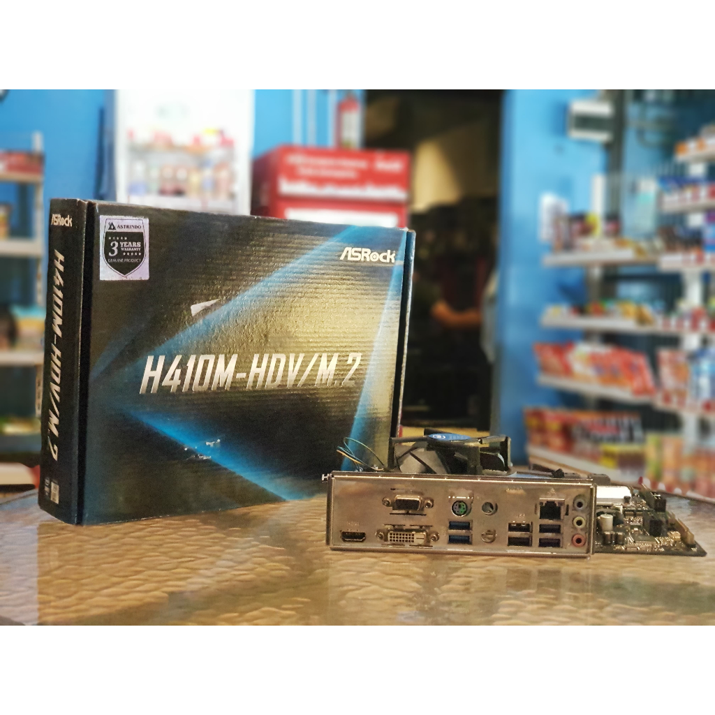 Motherboard Asrock H410M-HDV/M.2 Support NVMe + Intel Core i3-10100F  Gen10 Second