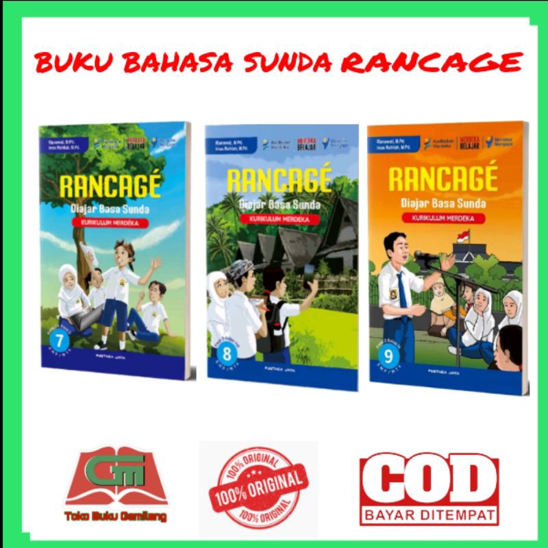 BUKU BAHASA SUNDA RANCAGE DIAJAR BAHASA SUNDA UNTUK SMP/MTS KELAS 7,8,9 KURIKULUM MERDEKA PENERBIT P