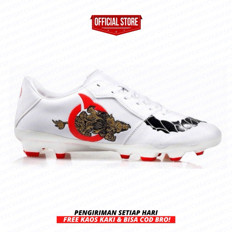 SEPATU BOLA ORTUSEIGHT RYUO V2 FG SPESIAL EDITION ORTUSEIGHT X RYUJI UTOMO WHITE/ORTRED/BLACK