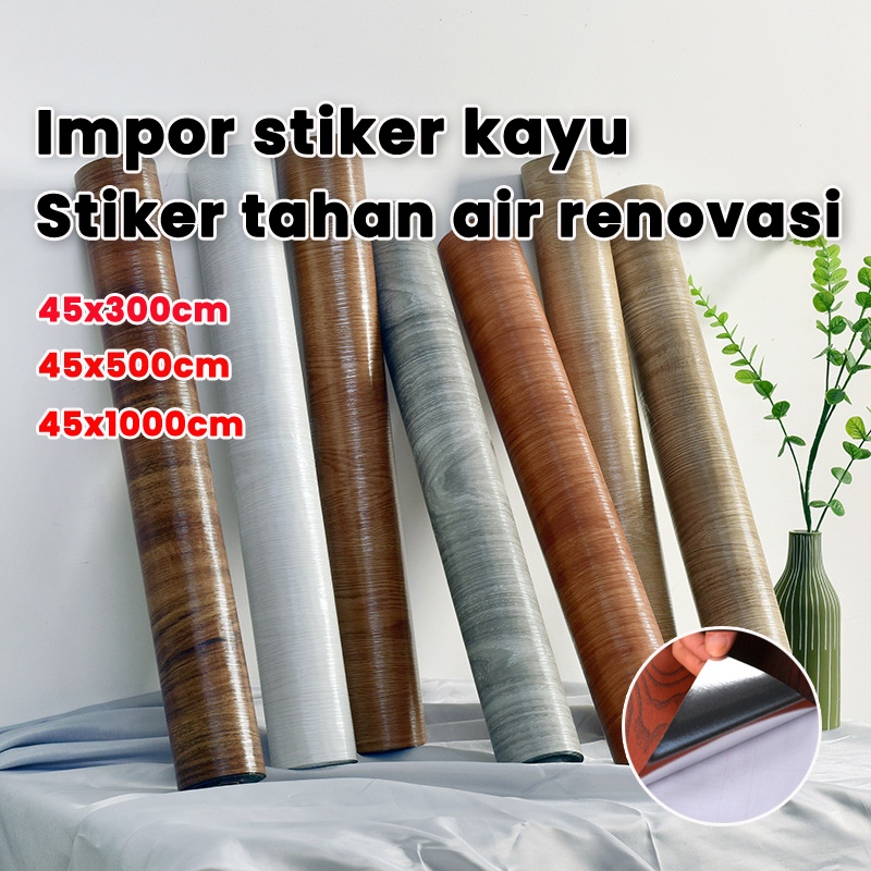 【profesional】wallpaper motif kayu stiker motif kayu wallpaper lemari walpaper lantai stiker kayu