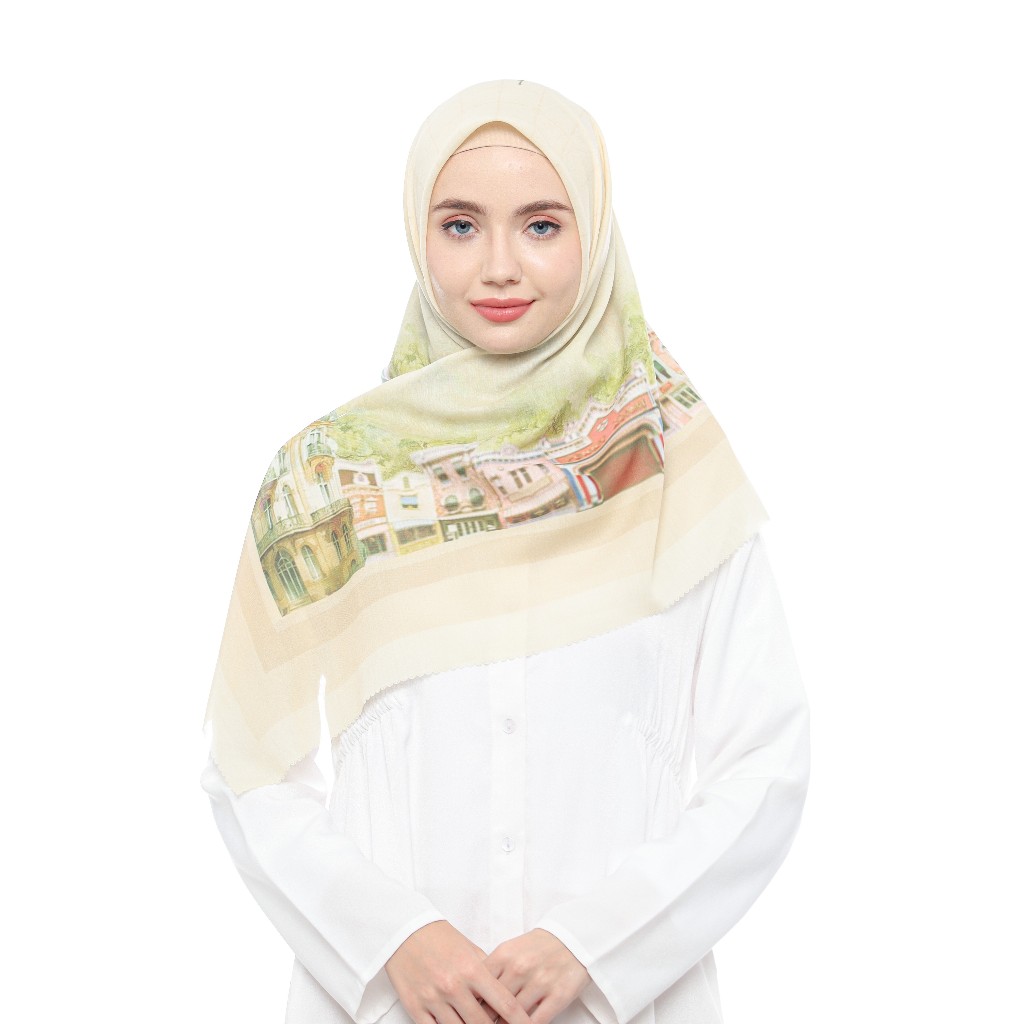 Elshanum Nazeera Paris City Series / Hijab printing / Lasercut / Voal Ultrafine