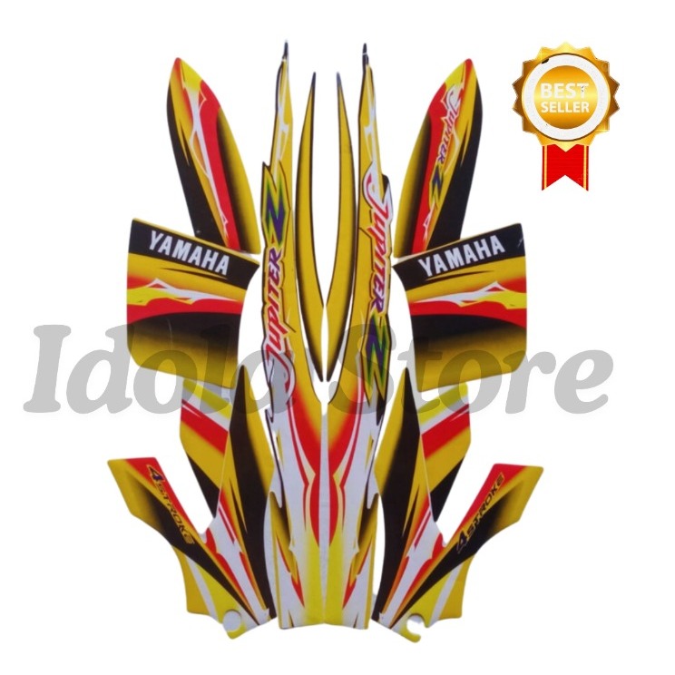 Stiker Striping Standar Yamaha Jupiter Z 2004 Kuning Biru List Stiker Standar Jupiter Z 2004
