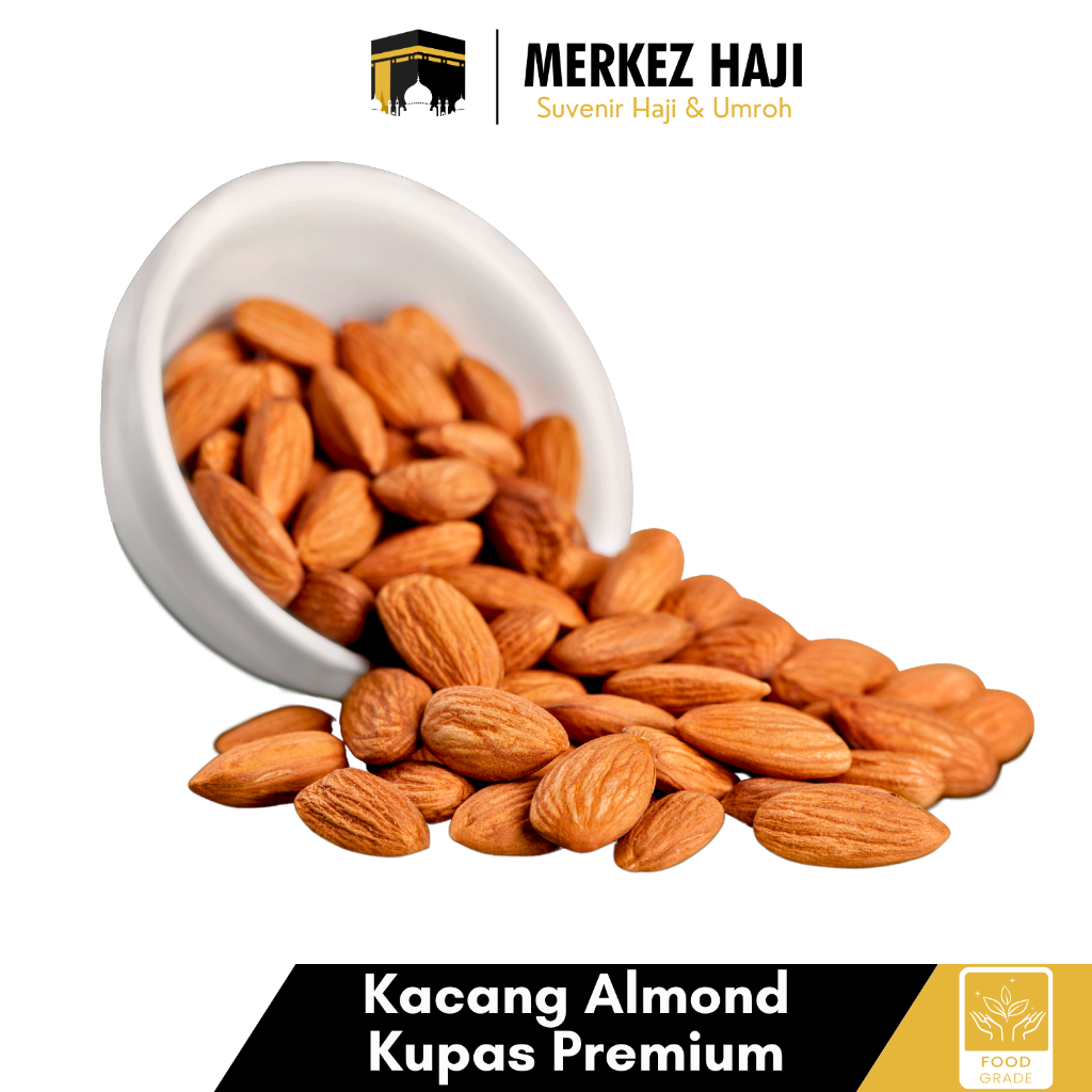 

Kacang Almond Kupas Matang Panggang 1Kg Premium Roasted | Sehat Siap Makan Renyah | Tanpa Pengawet