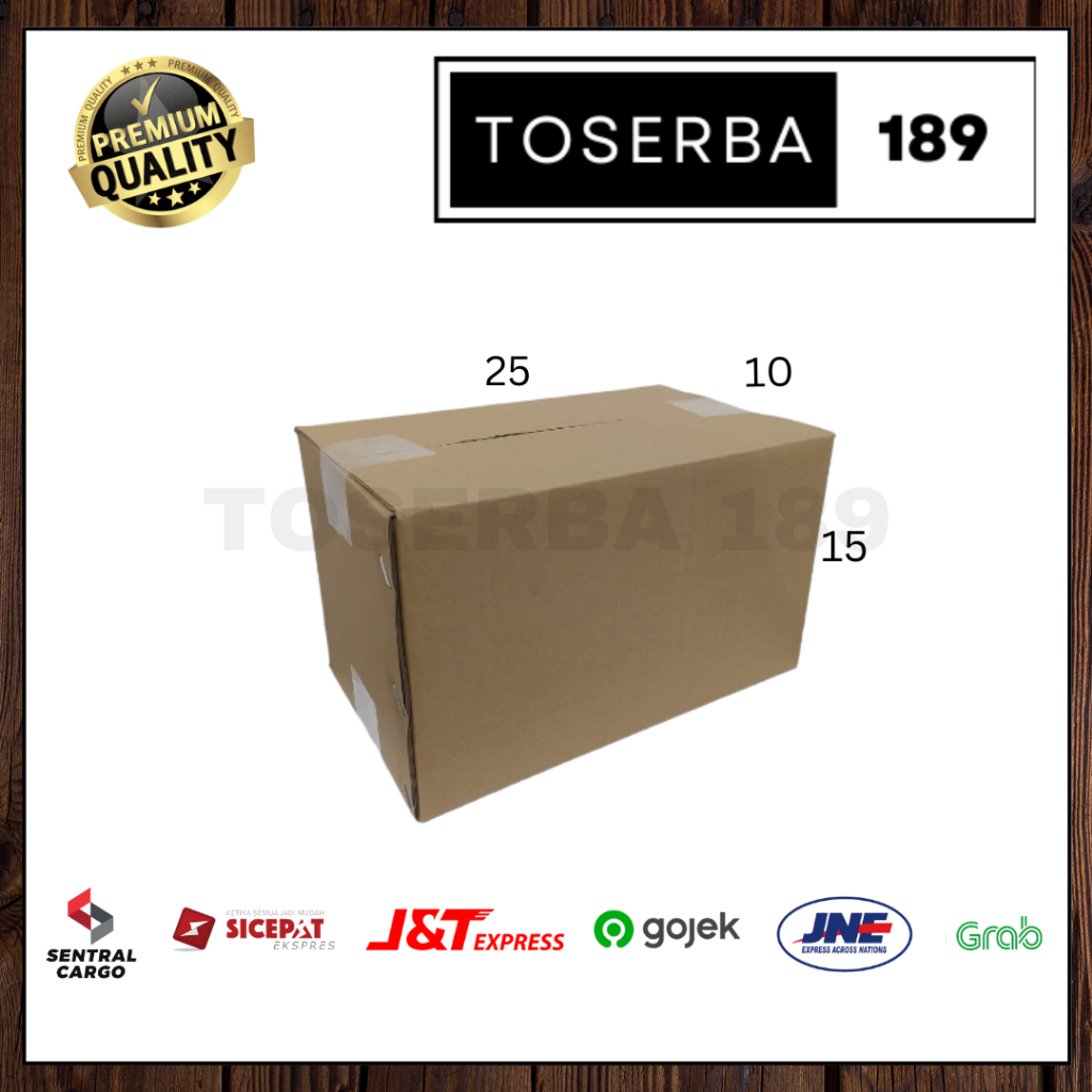 

kotak kardus box packing uk 25x10x15 SHEET POLOS