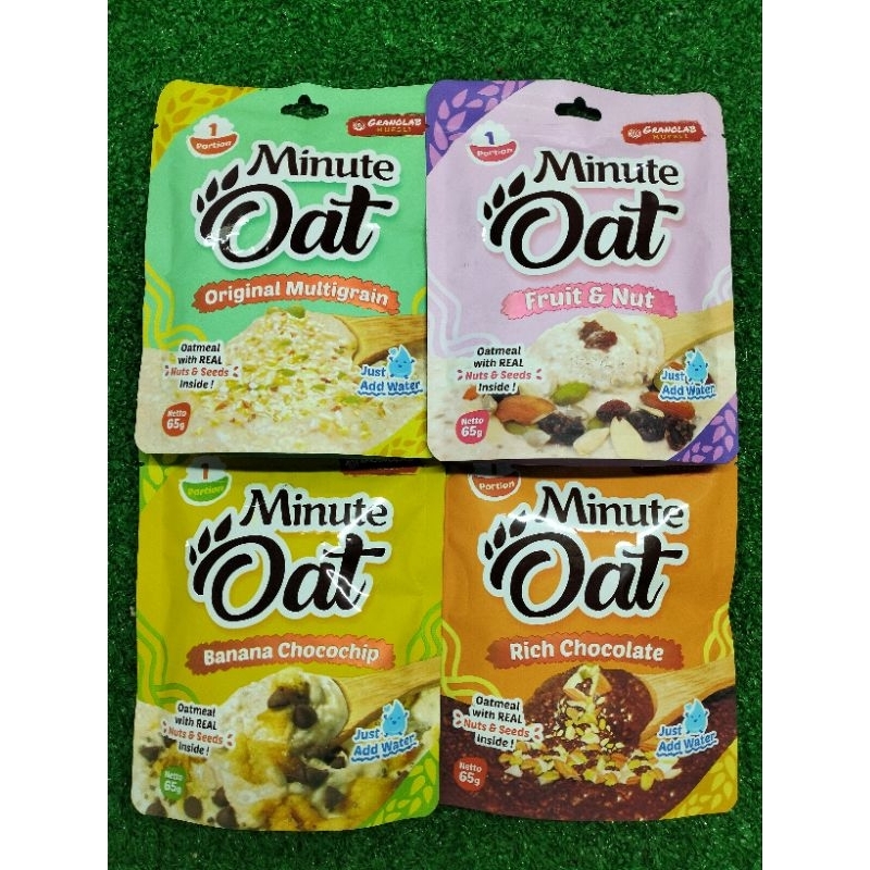 

Granolab Muesli Minute Oat Flavour 1 Portion Instant Oat 65gr Lokal HALAL