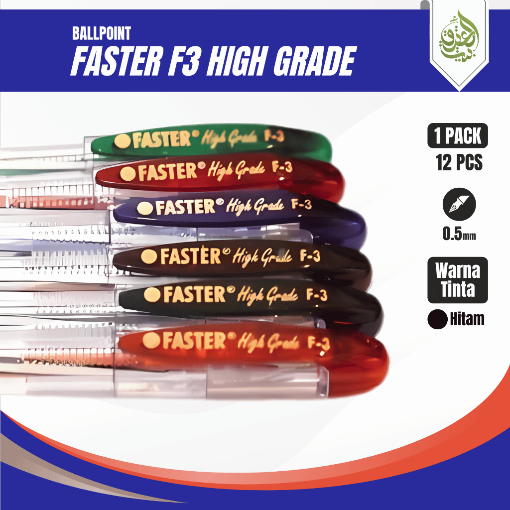 

Ballpoint Faster F3 High Grade 0.5 mm | Pulpen Faster F3 [PCS]