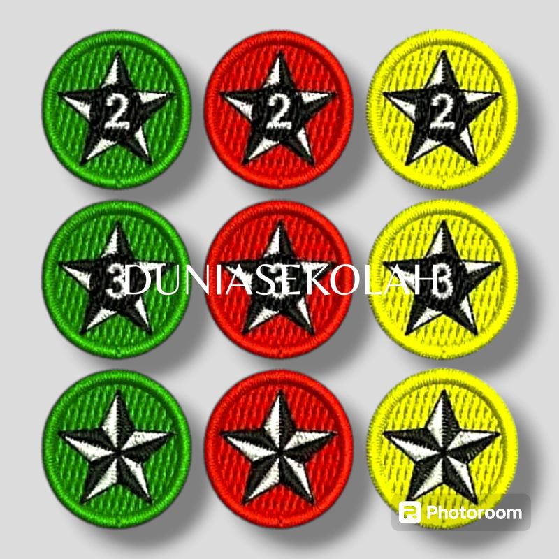 Bet Logo Lambang Bintang Tahunan Bordir Pramuka Siaga Penggalang Penegak