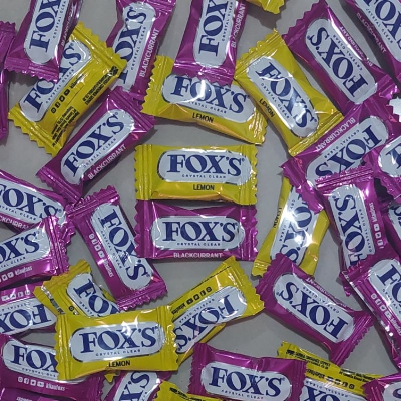 

Fox permen butir 3gr rasa blackcurrant lemon