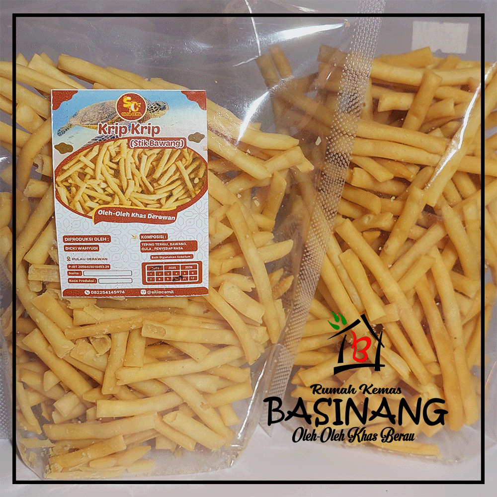 

Stik bawang krip krip khas derwan | Oleh - oleh khas berau kalimantan timur