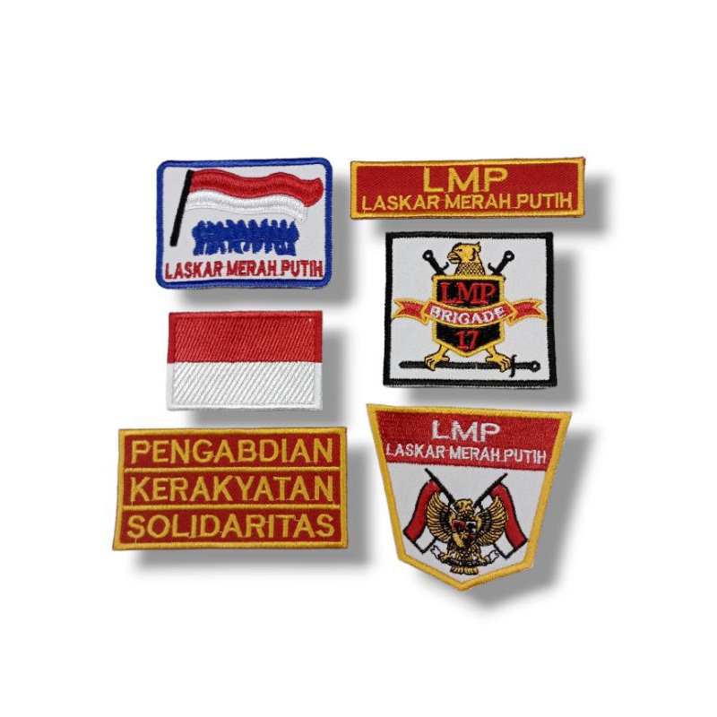 atribut bordir LMP Laskar Merah Putih