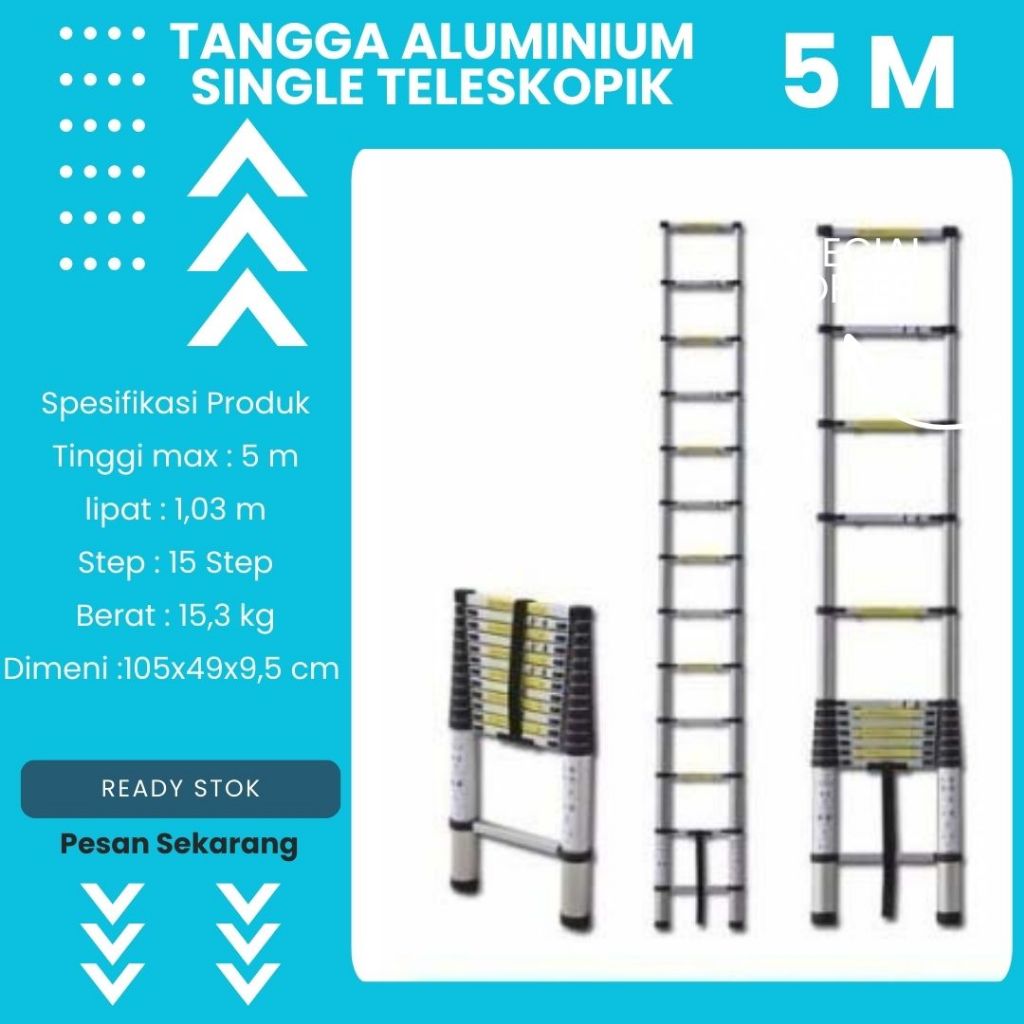 Tangga Teleskopik 5 meter Dalton