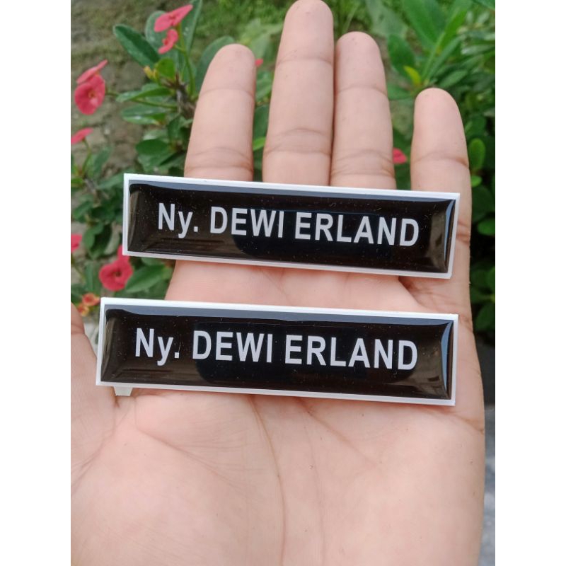 

Name Tag / Nama Dada Akrilik Khusus Bhayangkari 2x8 cm