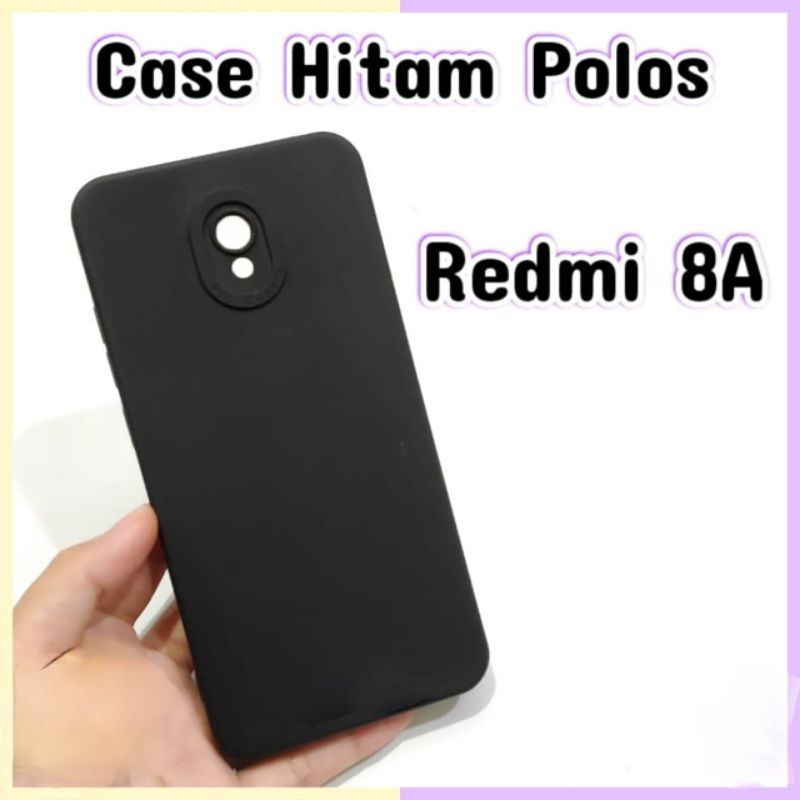 Case Full Black REDMI 8A Softcase original Full Hitam polos