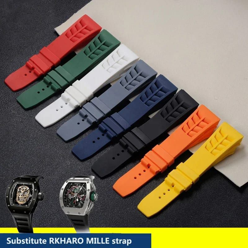 STRAP TALI JAM TANGAN RM RICHARD MILLE RUBEER PRIA BAUT