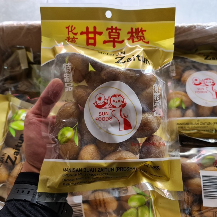 

MANISAN KANA TANPA BIJI 300 GRAM SUN FOODS MANISAN ZAITUN KERING ( PRESERVED OLIVES )