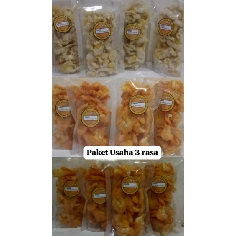 

Paket Usaha Hemat Kerupuk Telur Asin isi 90pcs. All in 3 rasa