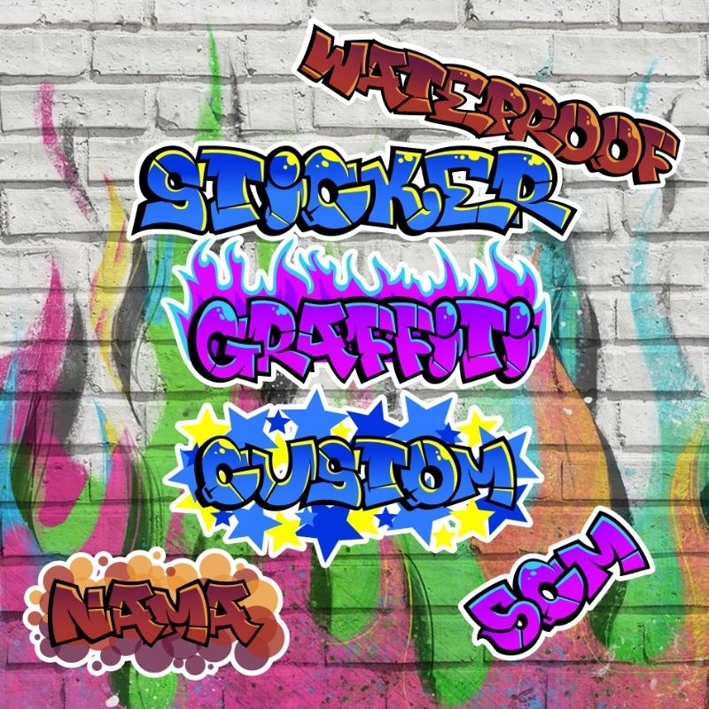 

Stiker Graffiti Custom Biru | Sticker cutting Laptop Hp Journal Buku Estetik Jurnal Jurnaling Aesthetic mobil Bendera helm motor jendela grafitti tulisan lettering label nama