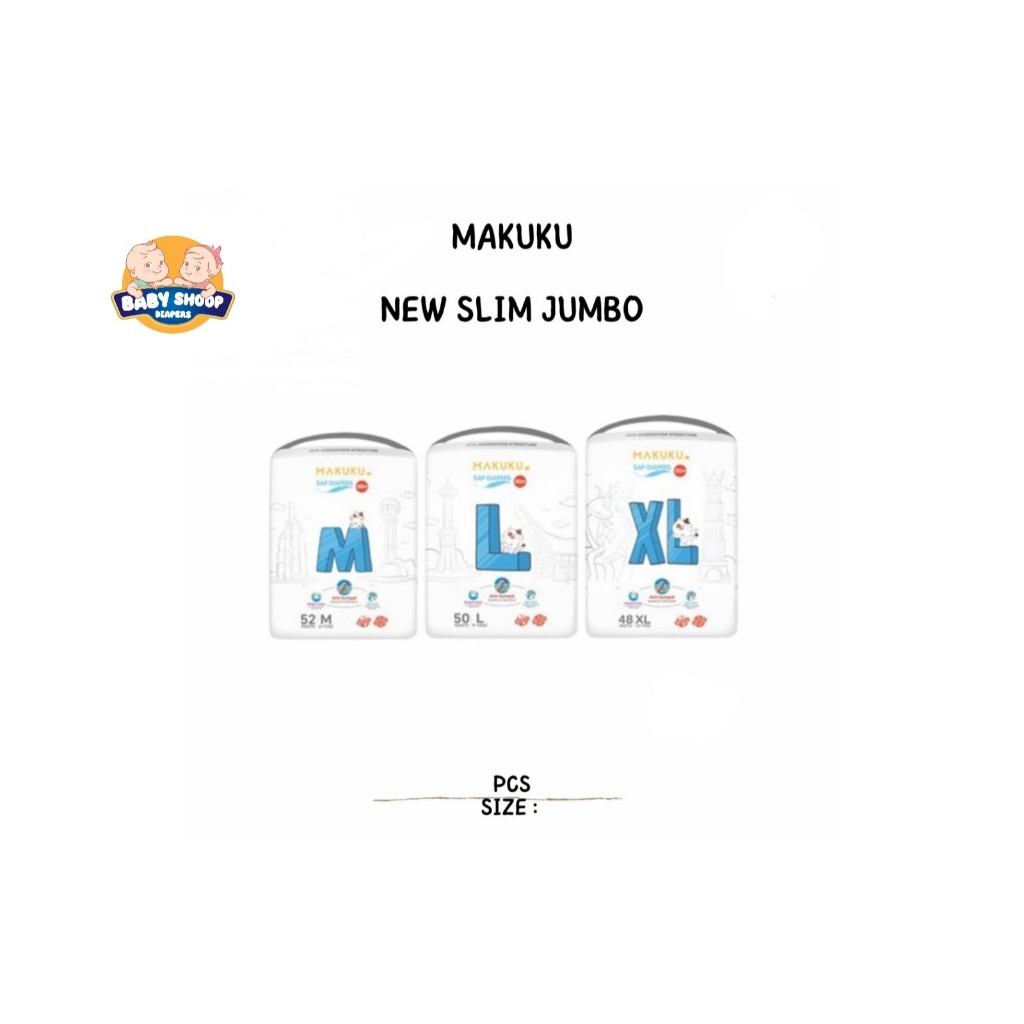 MAKUKU SAP DIAPERS SLIM JUMBO/MAKUKU DIAPERS/POPOK MAKUKU