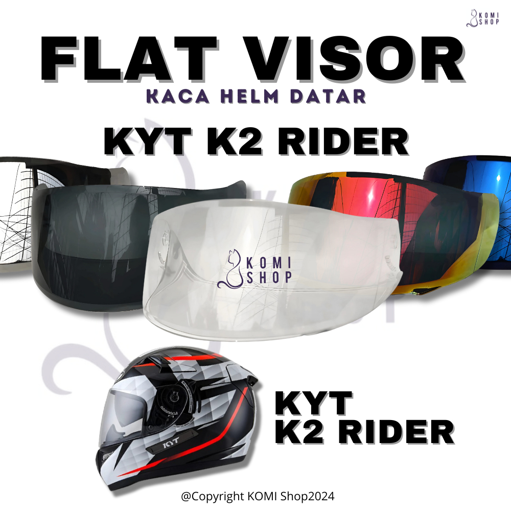 Kaca Helm KYT K2 RIDER Visor Full Face Kaca Helm Datar Handarb KYT K2 RIDER