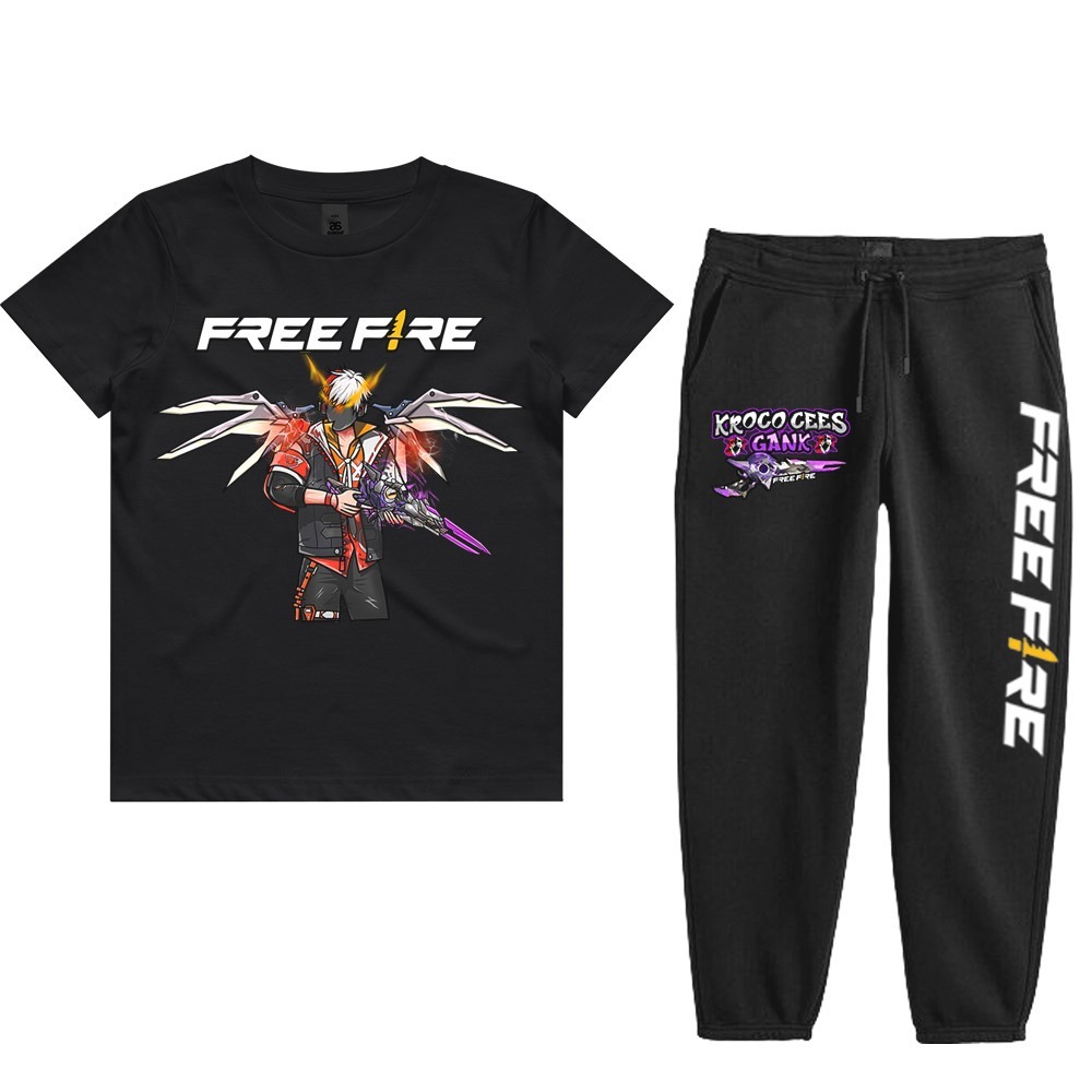 Setelan kaos Jogger FREE FIRE CHARACTER SG EVO 2JT anak Setelan baju FF freefire SG EVO 2JT Unisex