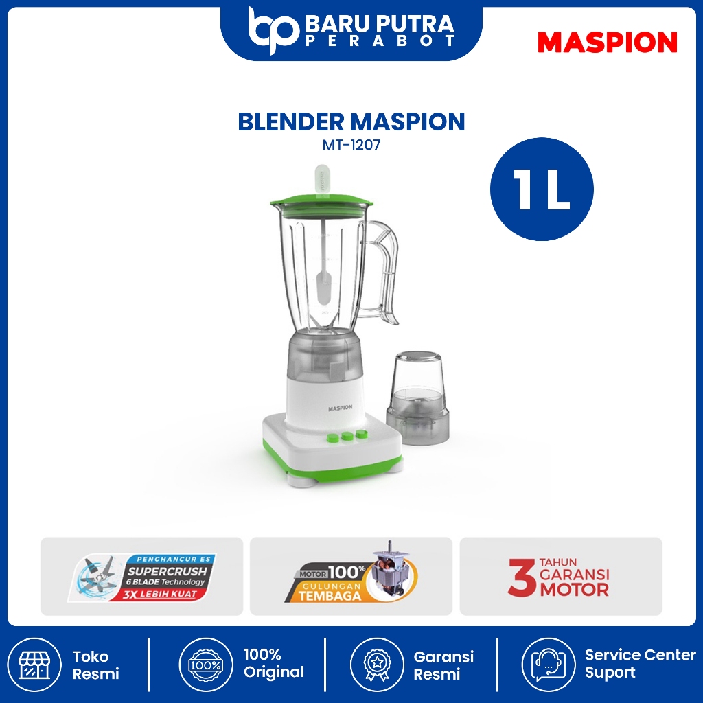 BLENDER MASPION PLASTIK 2IN1 MT-1207 / BLENDER PLASTIK MASPION