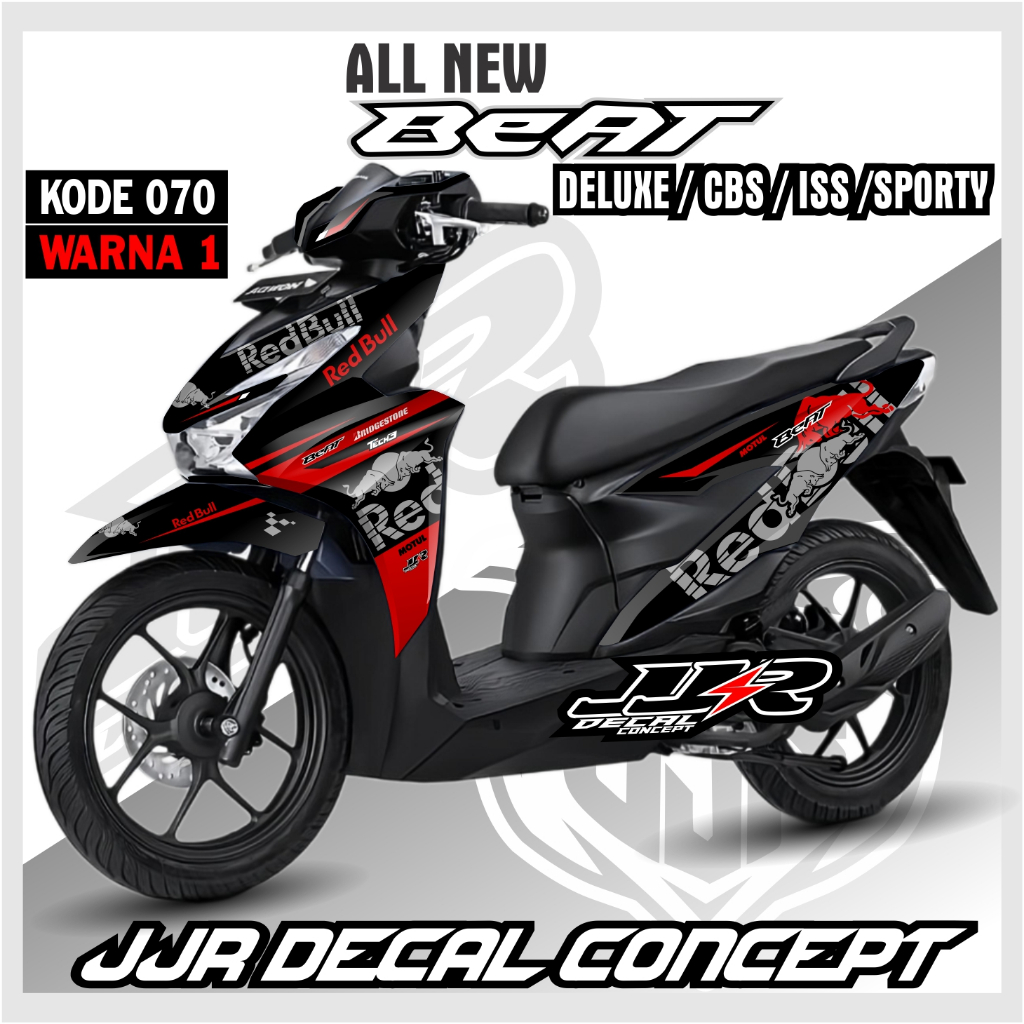 STIKER NEW BEAT DELUXE 2025 STICKER FULL BODY NEW BEAT CBS SPORTY ISS KODE 070 TERBARU STIKER NEW HO