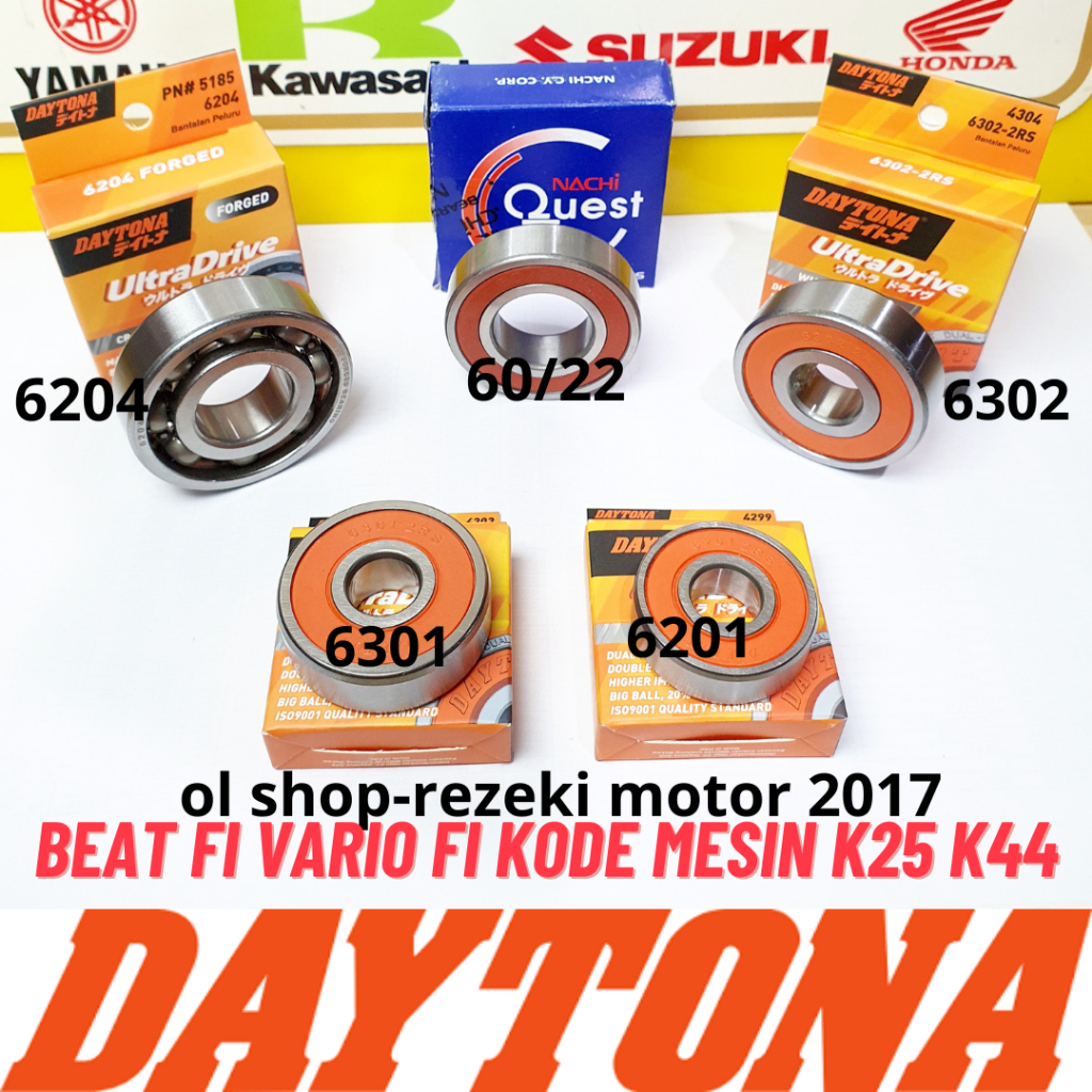 LAHAR BEARING RASIO GARDAN GEARBOX SET ISI 5 BEAT FI 16 - 19 / VARIO 110 FI ESP / BEAT FI ESP K44 KZ