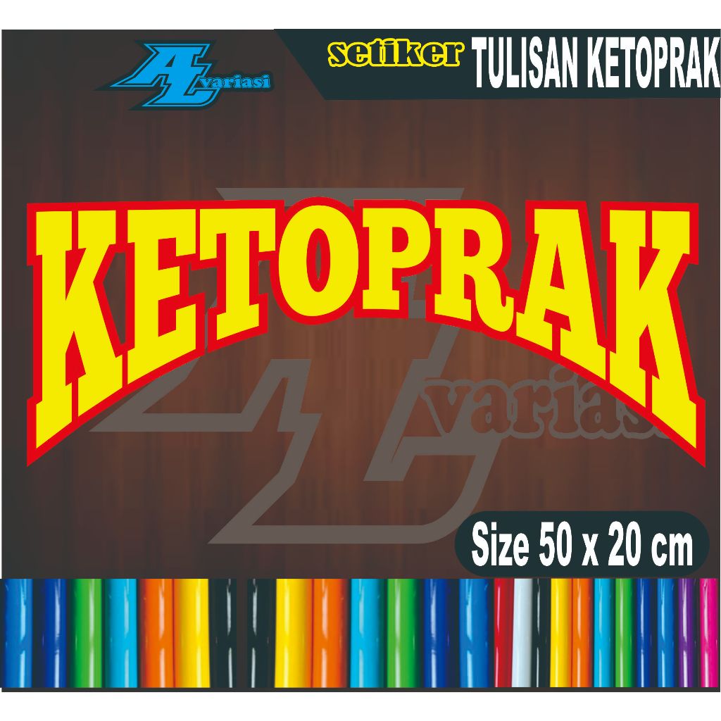 

SETICKER TULISAN KETOPRAK DOBEL WARANA UKURAN 50X20 WARANA BISA RIQUEST