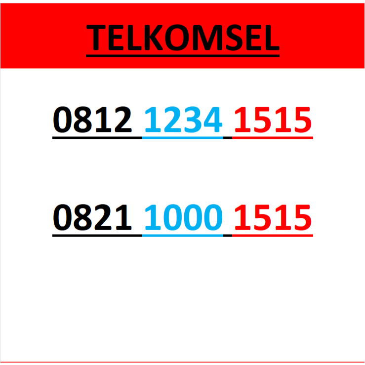 Nomor cantik simpati telkomsel seri abab 1515 murah lengkap w6000