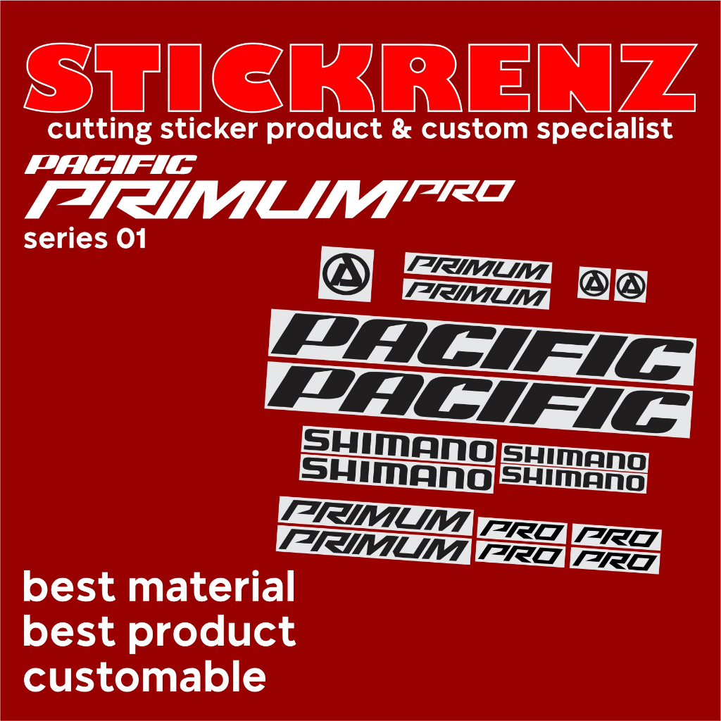 Cutting Sticker Frame Sepeda Roadbike Pacific Primum Pro 01 Custom