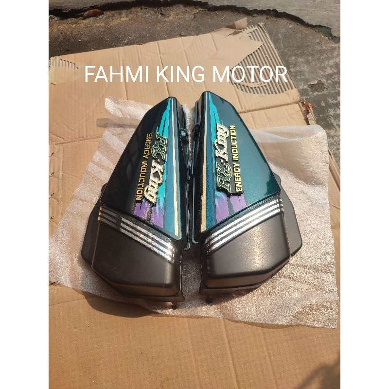 COVER BOK DOP AKI OLSAM HIJAU SET LIST EMBLEM RXKING RX KING 1995/96 GRES BARU COPY ORIGINAL