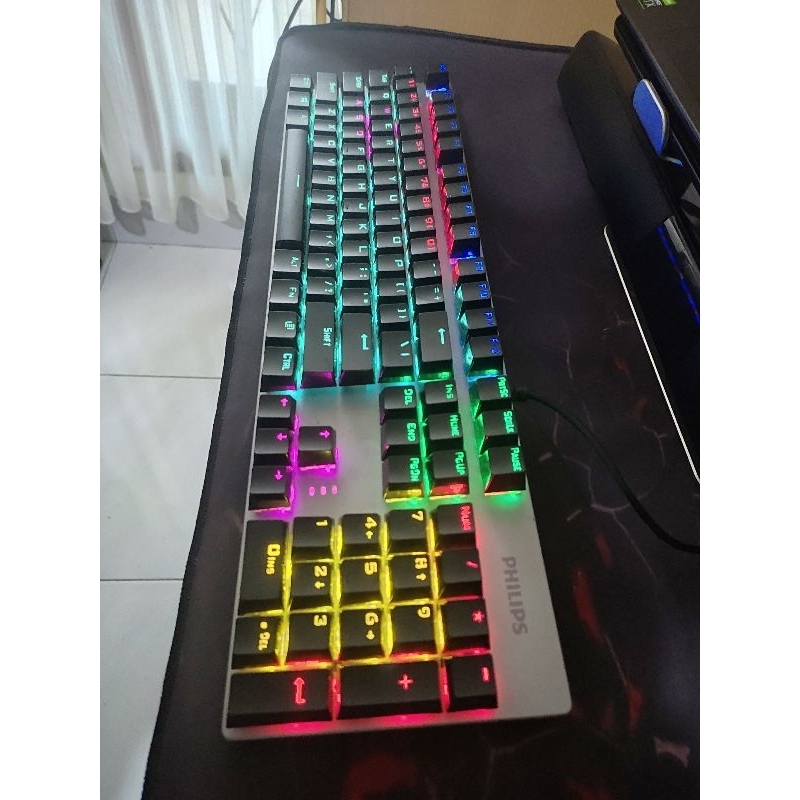 Wired Keyboard Gaming Mechanical Philips G404 USB Full-size
