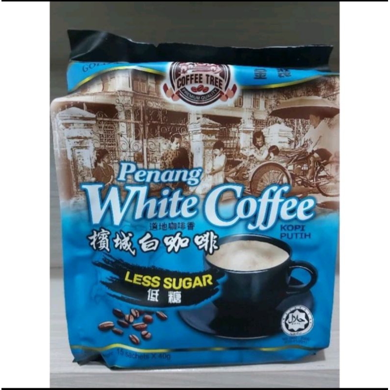 

Penang White Coffee Less Sugar Kopi Putih Isi 15 Sachet X 40 Gram