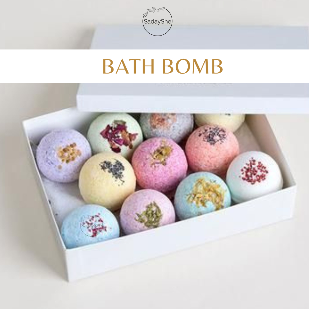 BATH BOMB BY SADAYSHE FIZZY MANDI WANGI AROMA AROMATHERAPHY BUBBLE BALL BATHBOMB AMAN UNTUK ANAK DEW