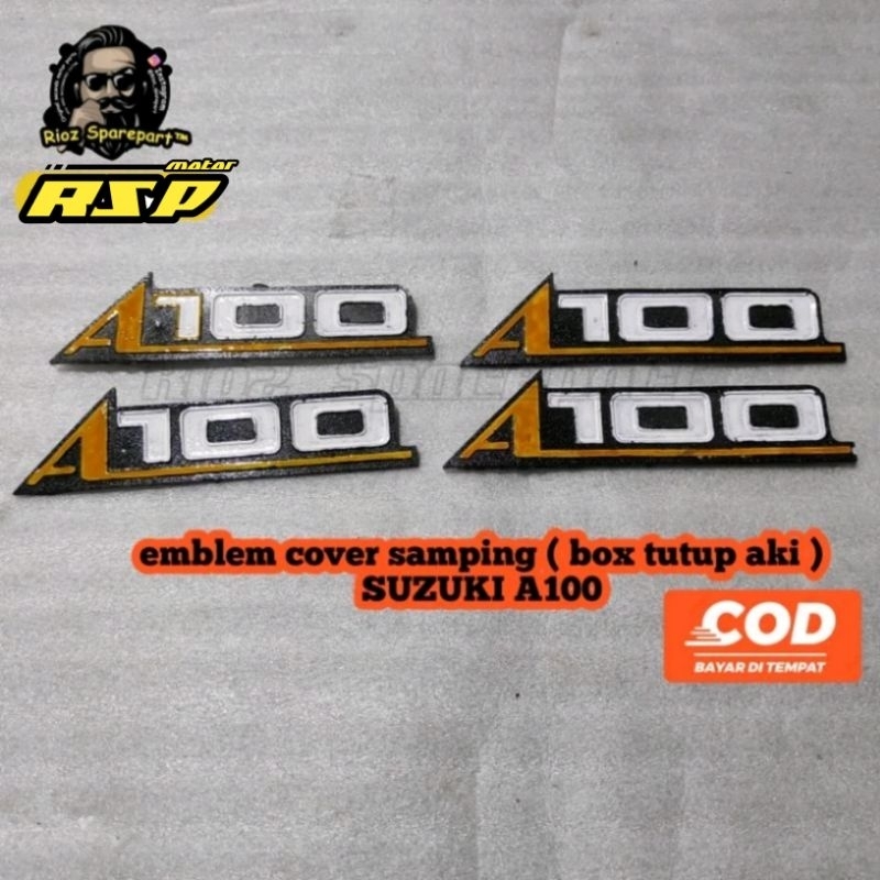 logo emblem cover tutup aki atau box samping kiri kanan suzuki A100
