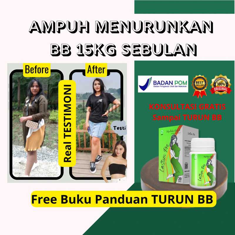 LaSLim Pro Obat Diet AMPUH BPOM | Pelangsing Ampuh | OBAT PENURUN BERAT BADAN | Pelangsing Herbal Al