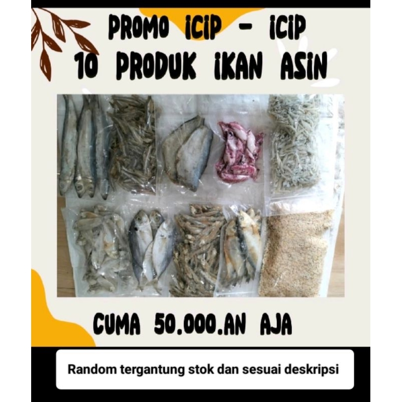 

Promo Icip Icip 10 produk ikan asin