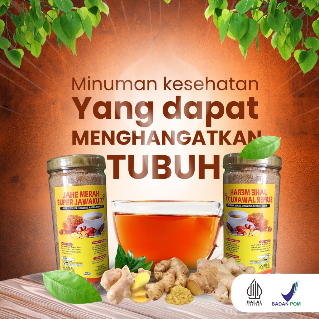 

JAHE MERAH MIX HABBAT PLUS GINSENG JAHE SUPER JAWAKU 77 1000gr