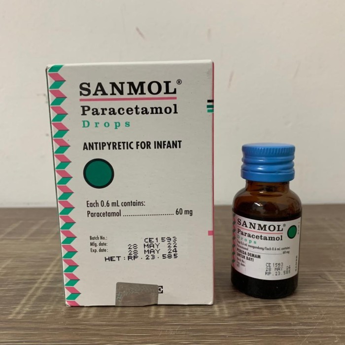 Sanmol drop (Obat Demam Bayi)