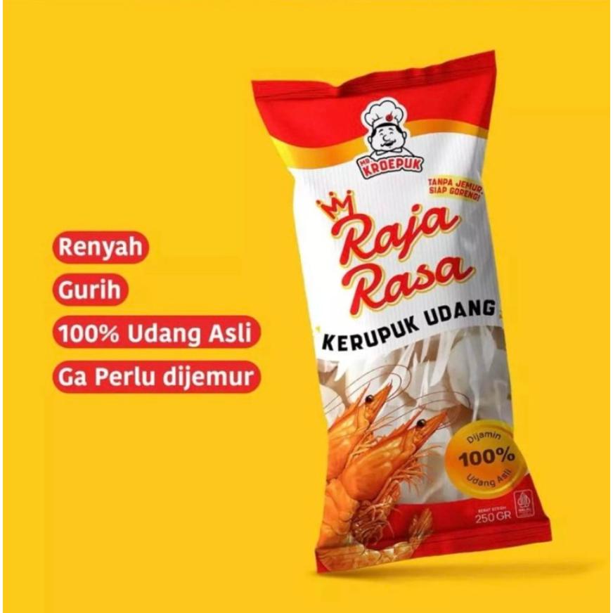 

Kerupuk Mr.Kroepuk Udang Raja Rasa Asli Udang - 250gr