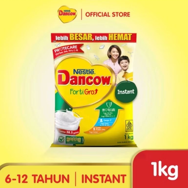 

DANCOW Fortigro Susu Bubuk Susu Anak Instant/Coklat Pouch 1kg