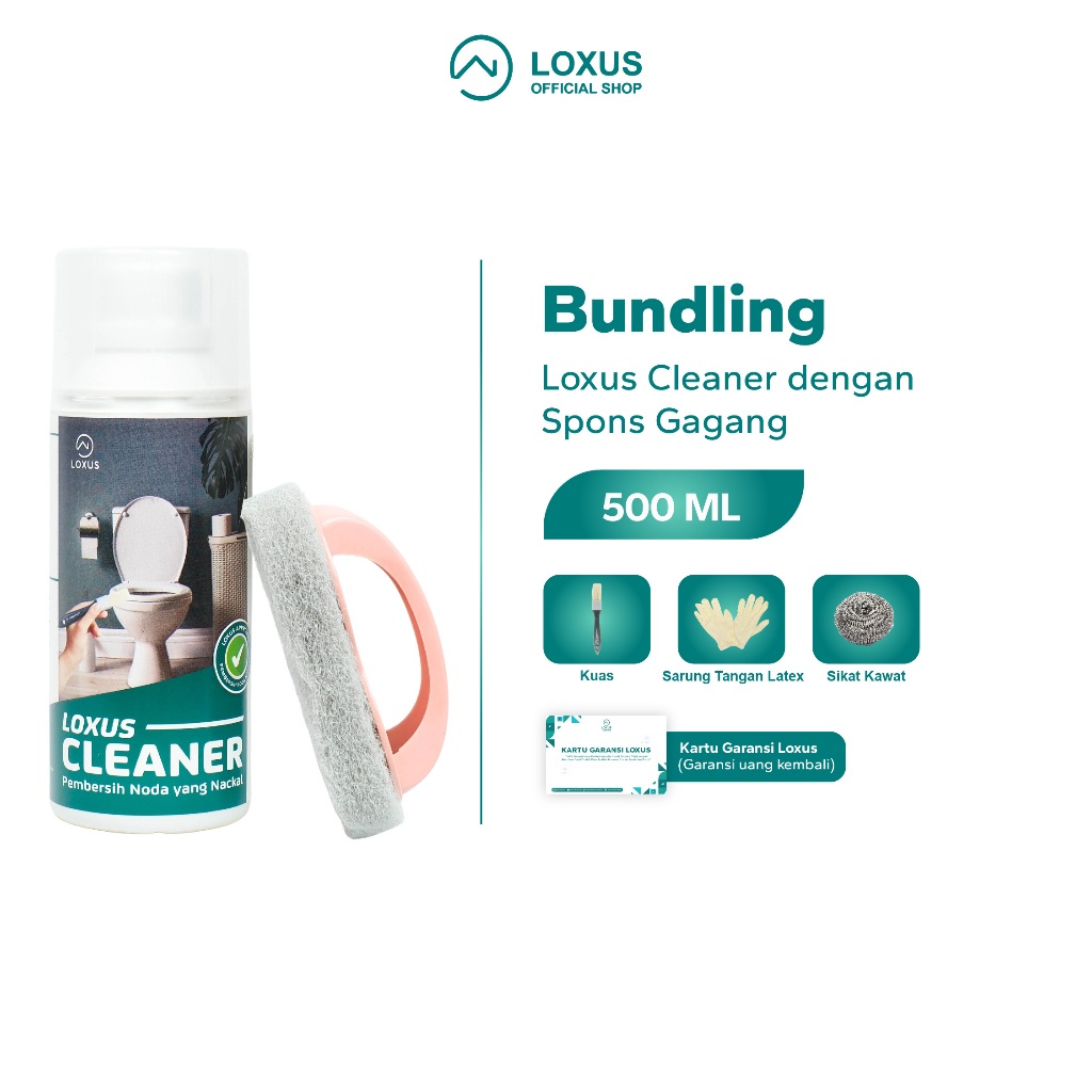 Loxus Cleaner Pembersih Kerak Toilet Kamar Mandi Stainless Shower Kran [Termasuk Dapat Sikat Kawat d