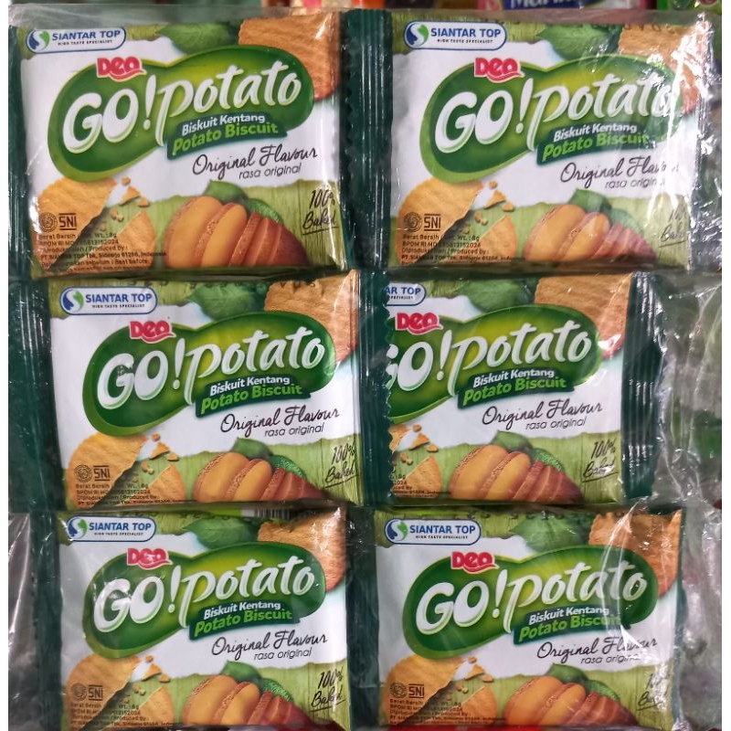 

Go Potato Ada 2 Rasa Original , Kentang 1 Pak Isi 20 Sachet @8g