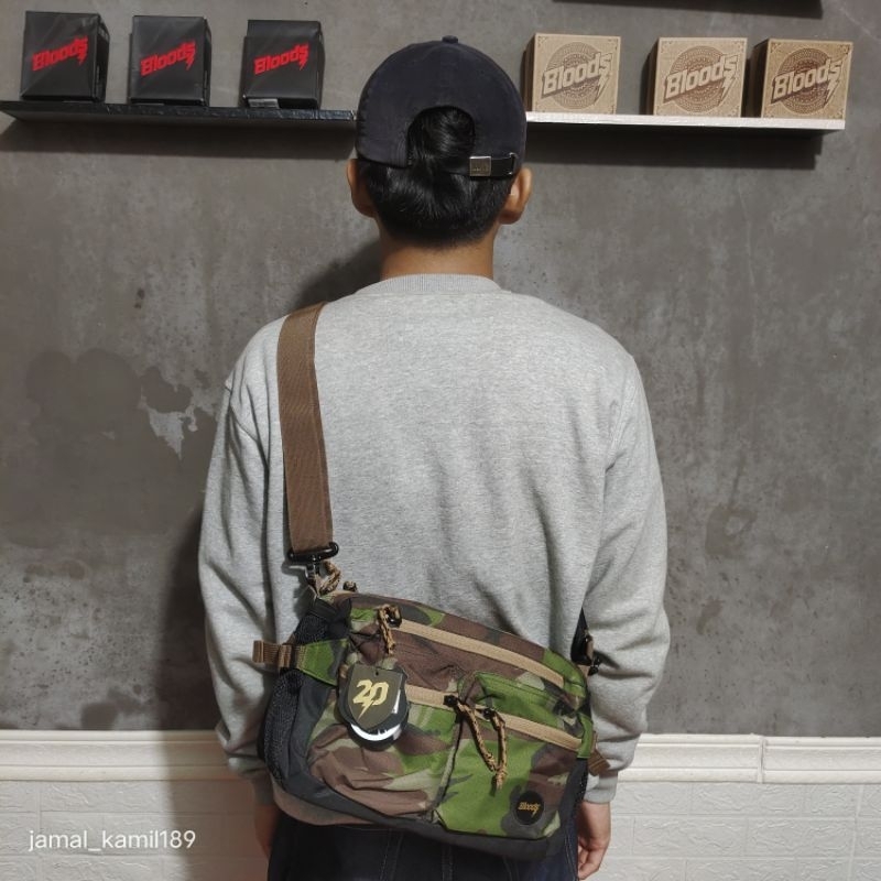 Tas Selempang Waistbag BLOODS MORTIE ARMY ORIGINAL NEW