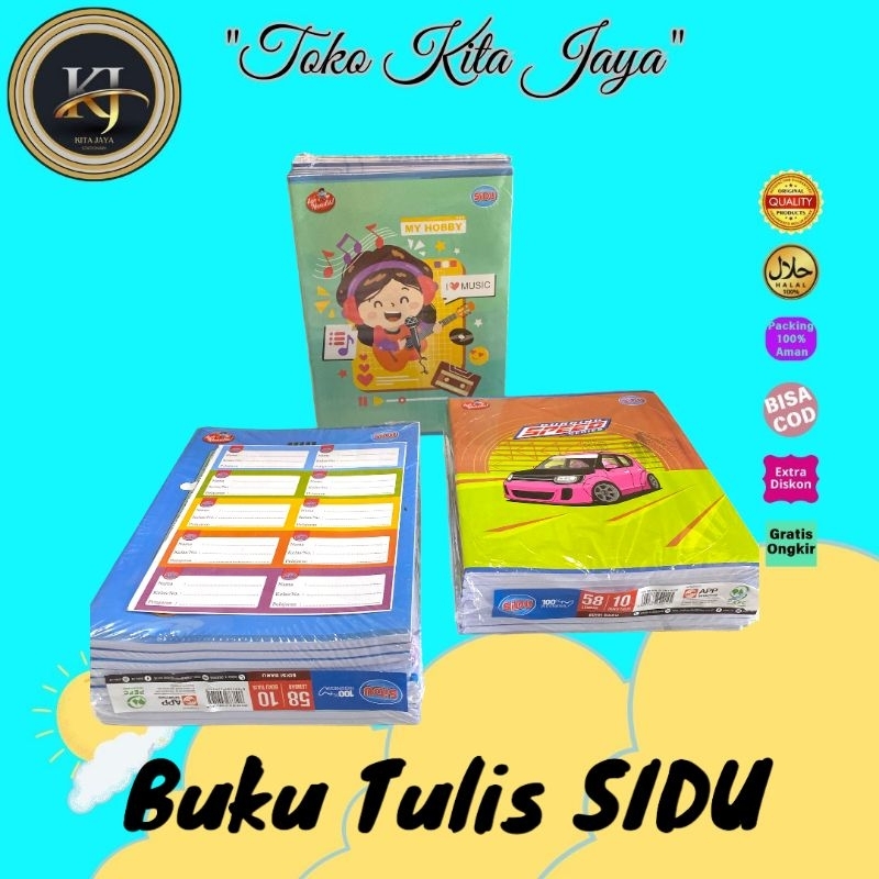 

Buku tulis SIDU 58 dan 38 Lembar